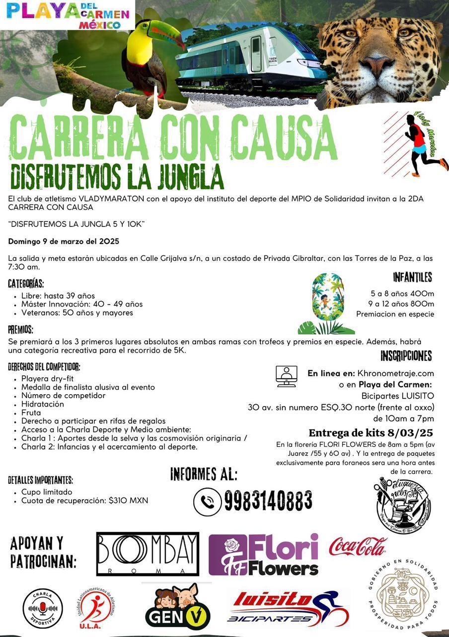 Evento - "Carrera con causa: Disfrutemos la Jungla 5 y 10 k"